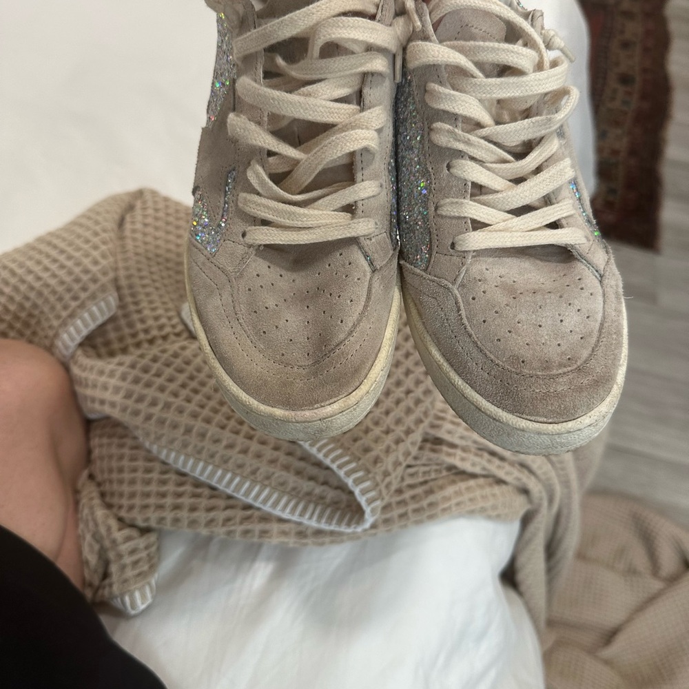 Golden Goose Glitter Sneakers - Silver and Cream - Picture 5 of 7
